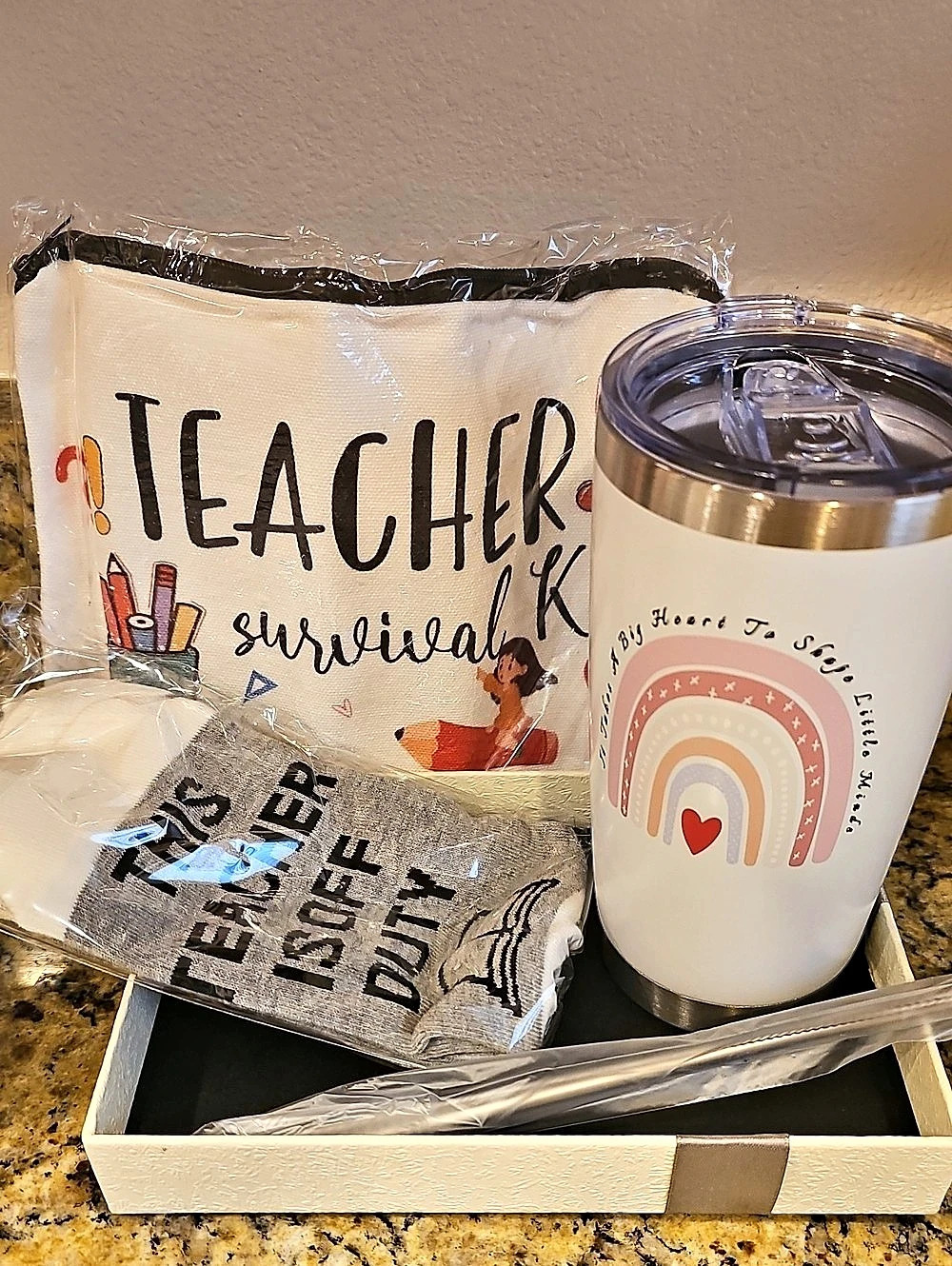 Rainbow Teacher Survival Gift Set